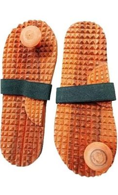 ACS Acupressure Manual Slipper Khadau Wooden for Blood Circulation 5,6,7,8,9,10 (8)