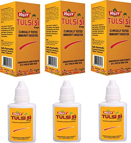 Jolly Pharma Tulsi 51 Drops Natural Immunity Booster - 24ml (Pack of 3)