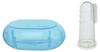 DEPURIKA  Present Silicone Finger Brush Tongue Cleaner for Baby Teething/Gums with case for Easy Cleaning, Massaging, and Soothing BPA Free Extra Safe and Oral Hygiene. (Blue) view 1