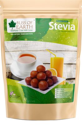 Bliss of Earth Stevia Powder, Sugar Free Zero Calorie Sweetener Diabetic and Keto Friendly 99.8% Purity Vegetarian Gluten Free Quick Dissolve, 1 KG