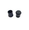 1" Extra Grip Black Rubber Replacement Cane Tips - 2 Pack view 1