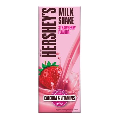 HERSHEY'S Strawberry Flavored Milkshake | Enriched with Calcium | Pack of 6 (6 x 180ml)
