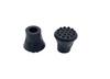 1/2" Extra Grip Black Rubber Replacement Cane Tips - 2 Pack view 1