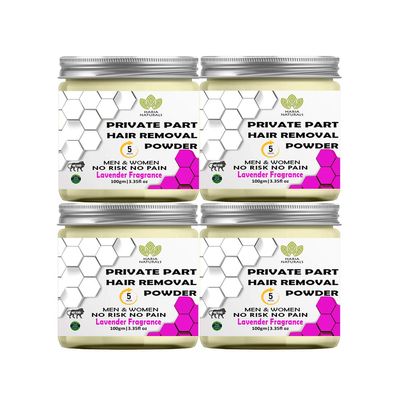 Haria Naturals Hair Removal Powder (Lavender Fragrance) Specially For Private Part (For Easy Hair Removal No Risk No Pain) Men & Women 400 gms