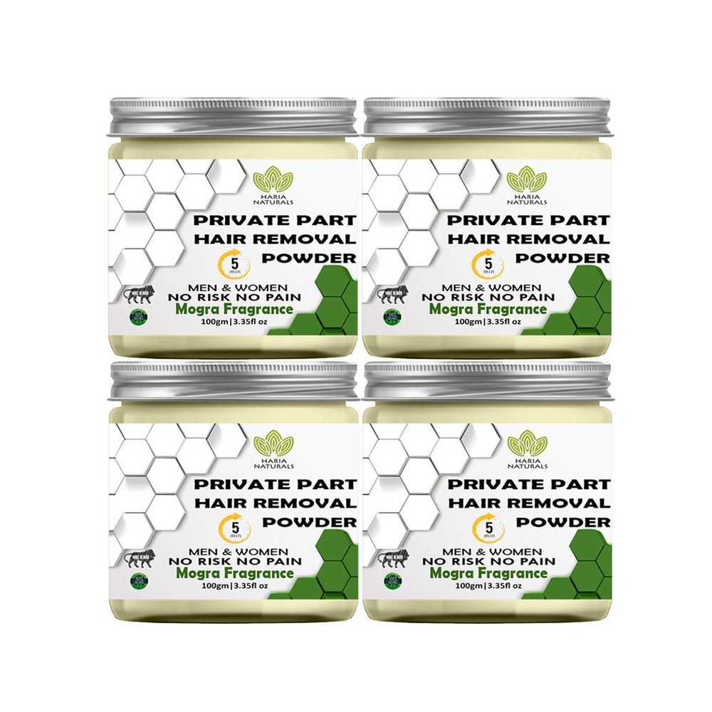 Haria Naturals Hair Removal Powder (Mogra Fragrance) Specially For Private Part (For Easy Hair Removal No Risk No Pain) Men & Women 400 gms