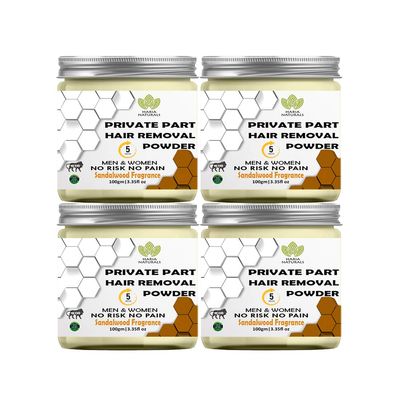 Haria Naturals Hair Removal Powder (Sandalwood Fragrance) Specially For Private Part (For Easy Hair Removal No Risk No Pain) Men & Women 400 gms