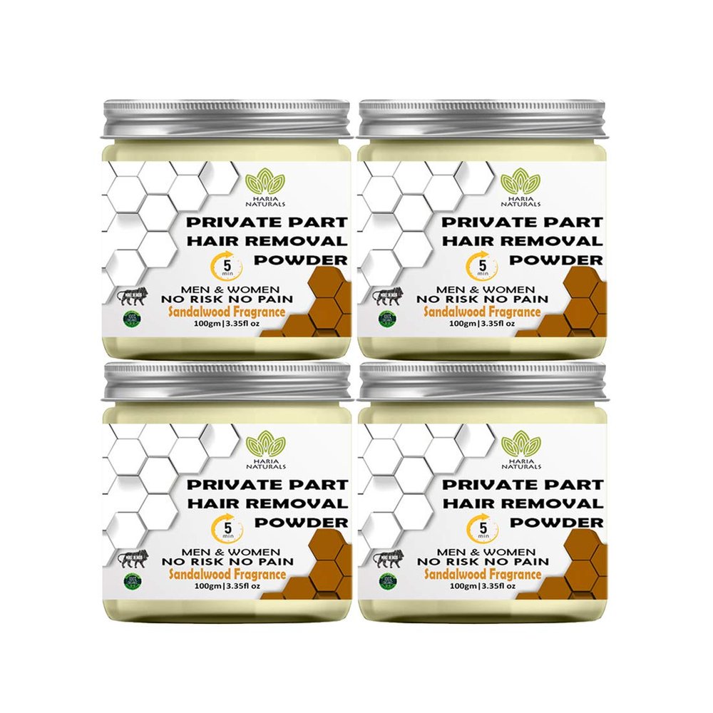 Haria Naturals Hair Removal Powder (Sandalwood Fragrance) Specially For Private Part (For Easy Hair Removal No Risk No Pain) Men & Women 400 gms