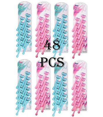 Top Select Unisex Hair Removal Razor 2 Blade Shaving Razor Travel Body Hair Removal Razor (Pack of 48)