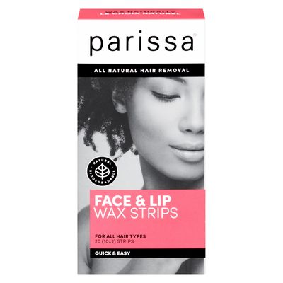 Parissa Face & Lips Wax Strips Kit for Facial Hair Removal, At-Home Waxing Kit with 20 Ready-to-Use Small Wax Strips, 5ml Aftercare Oil, Suitable for All Hair Types, Biodegradable & Skin-Safe