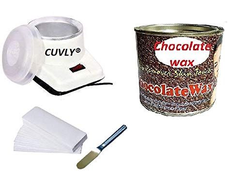 CUVLY Women Wax Heater Kit Wax Heater Combo, 600 G Hot Chocolate Wax Cream, 70 Pc Wax Strips And Knife Wax Machine (Pack Of 4)