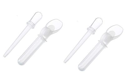 Lappu Safe Medicine Spoon and Medicine Dropper (White- Pack of 2)