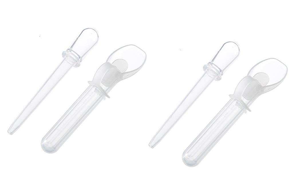 Lappu Safe Medicine Spoon and Medicine Dropper (White- Pack of 2)