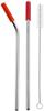 ATETO Reusable Stainless Steel Drinking Straw with Silicone Tip || Cleaning Brush || Metal Straws For Tumblers || Cold Beverage view 1