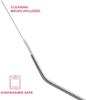 ATETO Reusable Stainless Steel Drinking Straw with Silicone Tip || Cleaning Brush || Metal Straws For Tumblers || Cold Beverage view 2