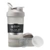 BlenderBottle Shaker Bottle with Pill Organizer and Storage for Protein Powder, ProStak System, 22-Ounce, Smoke Grey view 1