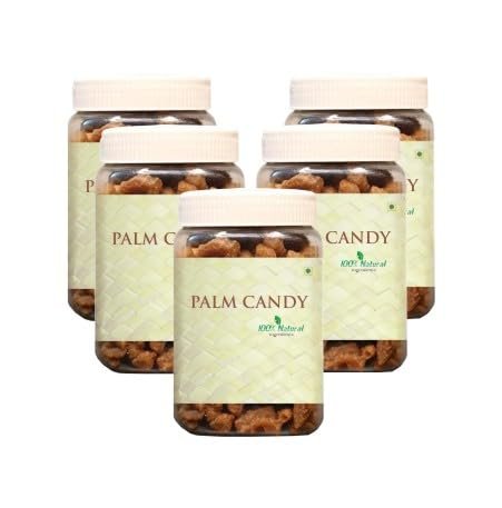 Thanjai Natural's Palm Candy 1kg (200g x 5) 1st Quality South Indian Palm Candy Made in 100% Pure Natural Traditional Method