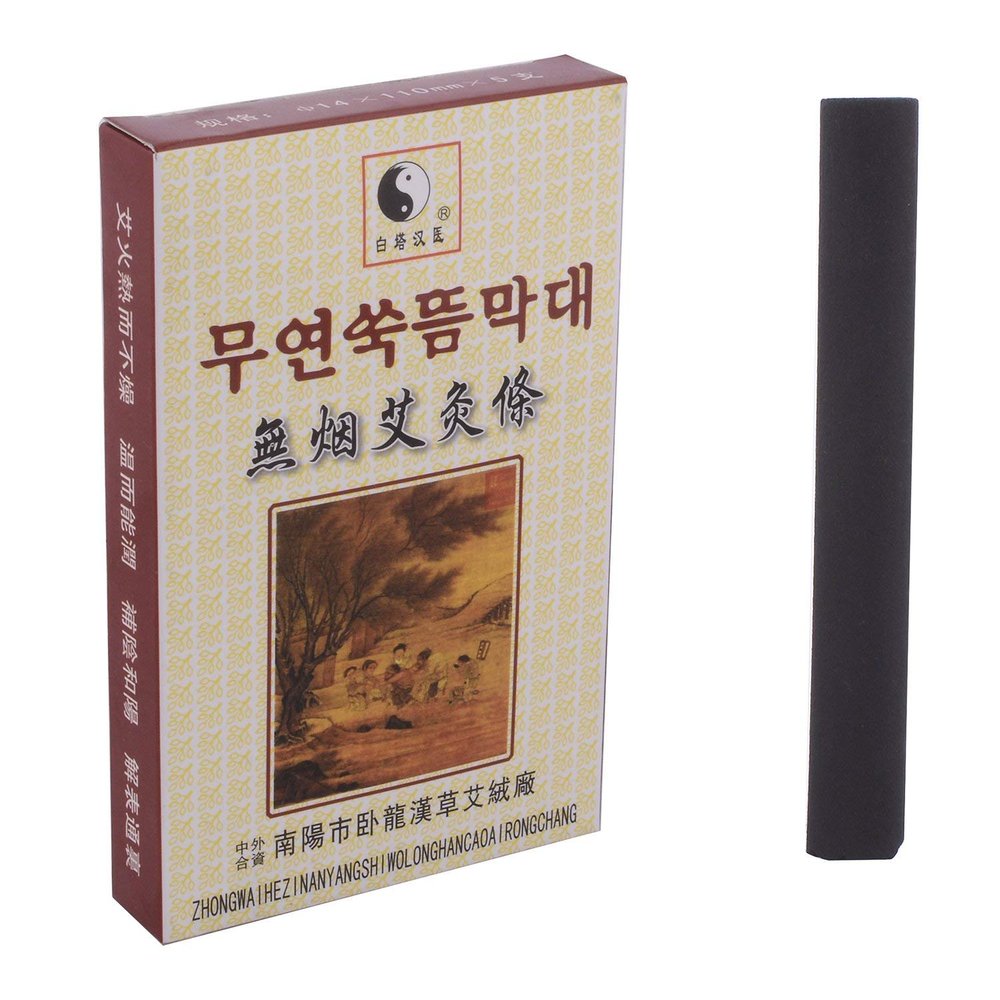 ACi Acupressure Products 5Roll Box Black Traditional Smokeless Moxa Stick Roll For Moxibustion