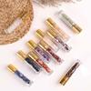 9Dzine Red Jasper Roller Bottle Face Massager,Glass Roll On Bottle For Essential Oils,Refillable Roller Bottle With Natural Healing Crystal Red Jasper Chips-Red view 4