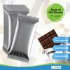 Foilman - Heat Seal Bags {Metallized} For Chocolate Bar Wrapping - Color Dark Gold- Fits Bar Size 2.25 x 5.5 Inches (100 Pack) (Silver) view 2