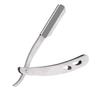 AVEU Stainless Steel Straight Edge Barber Folding Hair Salon Shaving Razor Ustra for Men (Pack of 1, Silver) view 1