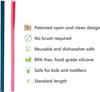 ANAB GI Reusable Silicone Straws for Drinking, Openable and Washable Design, Flexible Collapsible Straw, Easy to Clean, (Assorted Colour) view 2