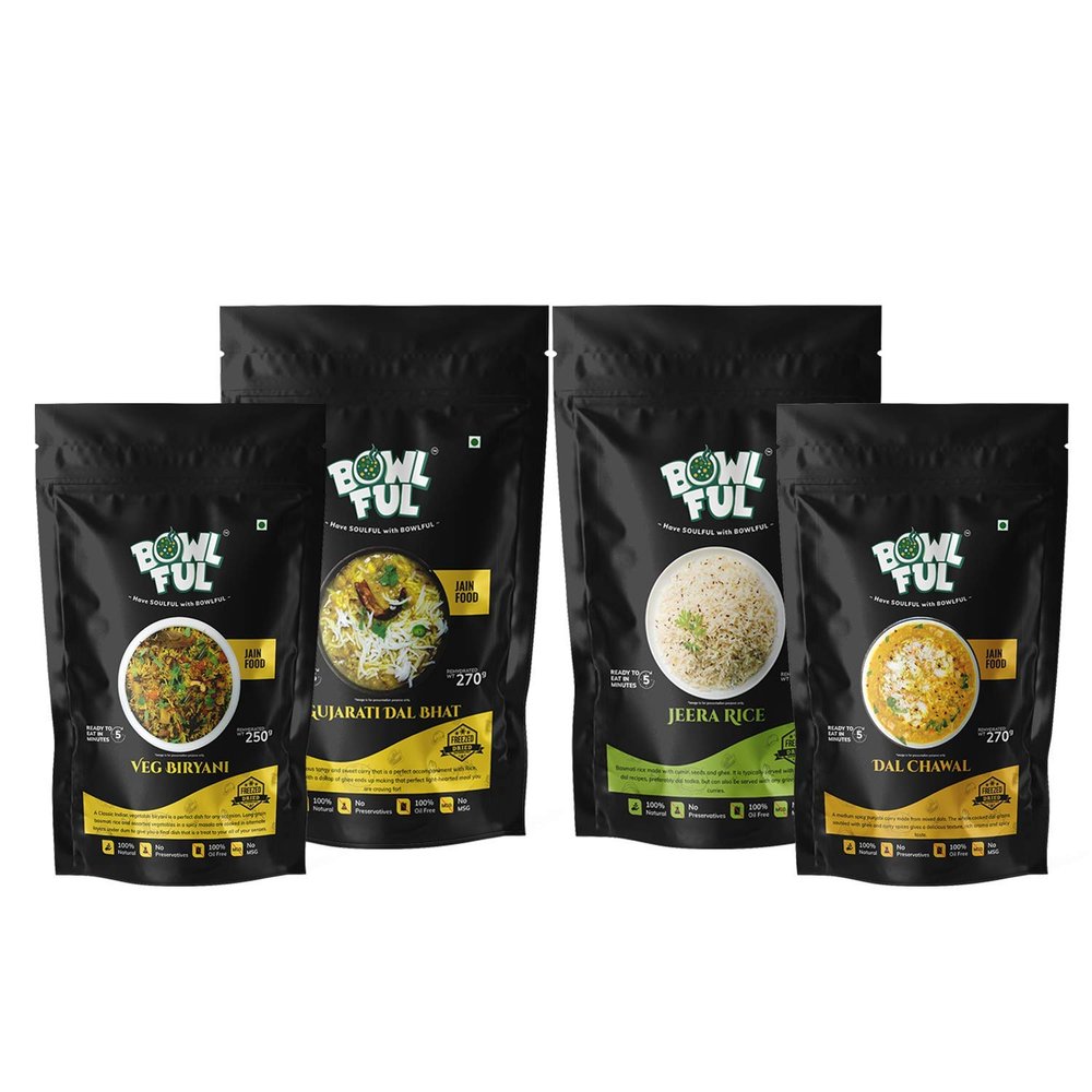 Bowlful Jain Rice Combo, 100% Natural, Ready to Eat, Freeze Dried Food