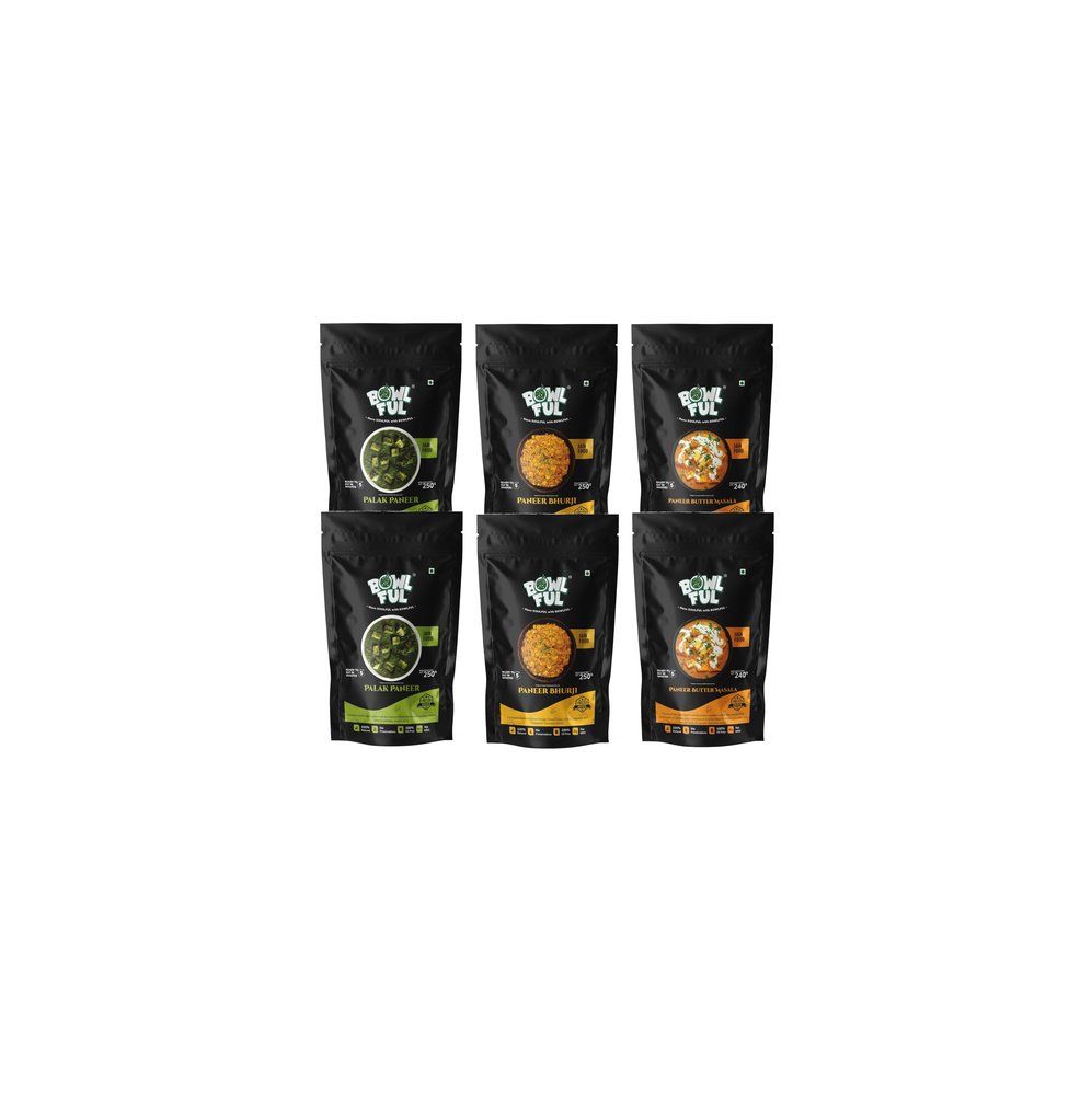 Bowlful Pack of 2 Jain Paneer Combo, 100% Natural, Ready to Eat, Freeze Dried Food
