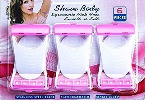 Aravli Disposable 6 Blades Body & Bikini Shaving Razor, Under Arms, Hand, Leg, Thai Hair Cleaner Waxing for Women