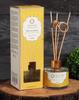 120 ml. Luxurious Ayurveda Reed Diffuser in Round Glass Bottle with Metal Collar (Tuberose Jasmine) view 4