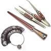 ATAR Combo of Fiber Grip Holding Tweezers, Aluminium Ring Stick & 36pcs Ring Sizer ATL4 view 1