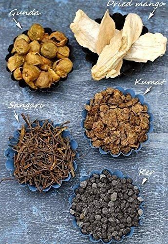 Aapkidukan Panchkuta Dried Deseret Sabzi (Ker, Sangri, Kumatiya, Gundha, Amchur), 400g