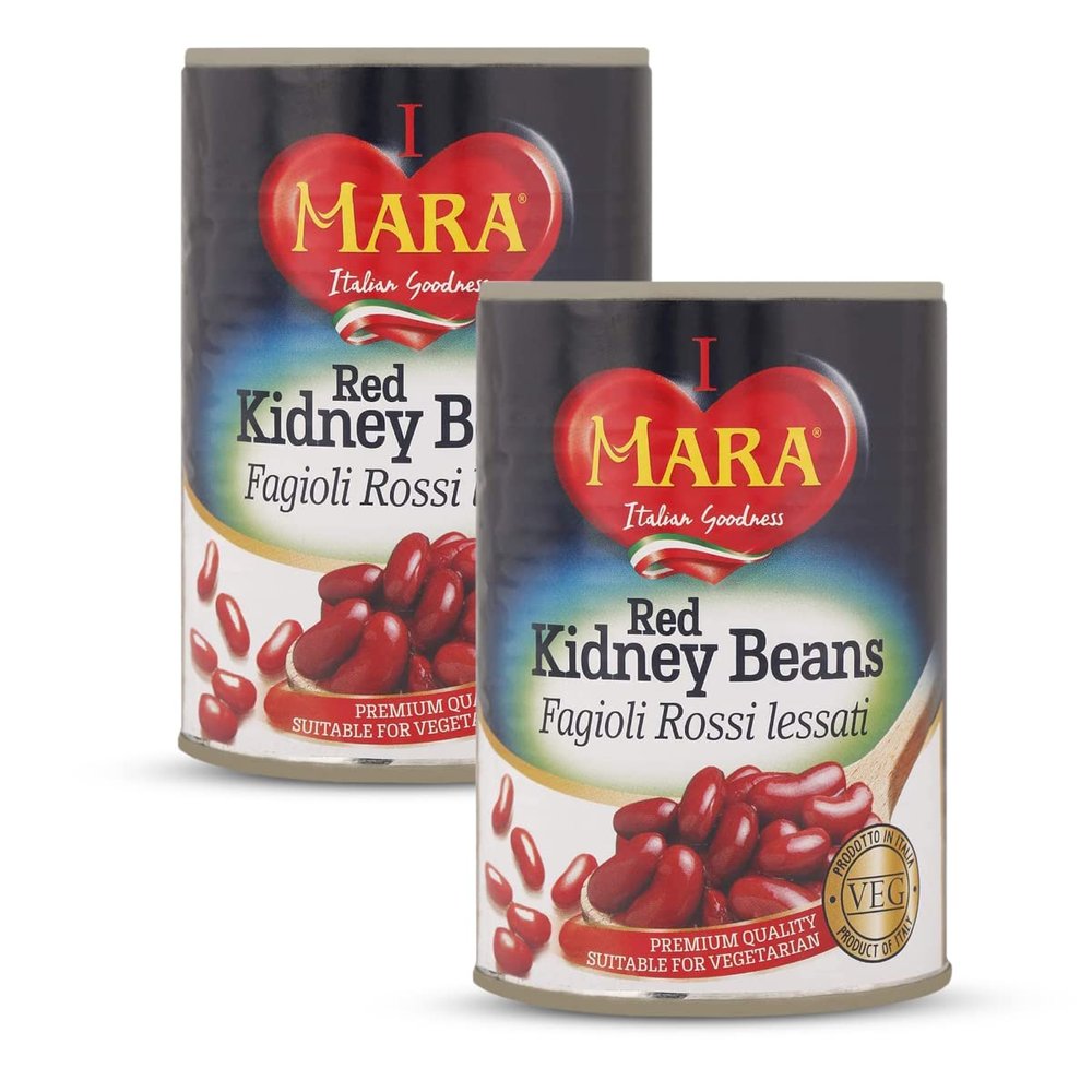 Mara Boiled Red Kidney Beans Fagioli Rossi Lessati, 2 x 400 g