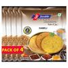 Joyable Khakhra - Dabeli | Dry Chapati | Khakra Fresh Gujarati Namkeen Snacks | Ready To Eat - Roasted - Khakhra Snacks| Vacuum Packed - Pack of 4 (Dabeli - 200 Gms Each) view 1