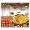 Joyable Khakhra - Tomato| Dry Chapati | Khakra Fresh Gujarati Namkeen Snacks | Ready To Eat - Roasted - Khakhra Snacks| Vacuum Packed - Pack of 4 (Tomato - 200 Gms Each) view 1