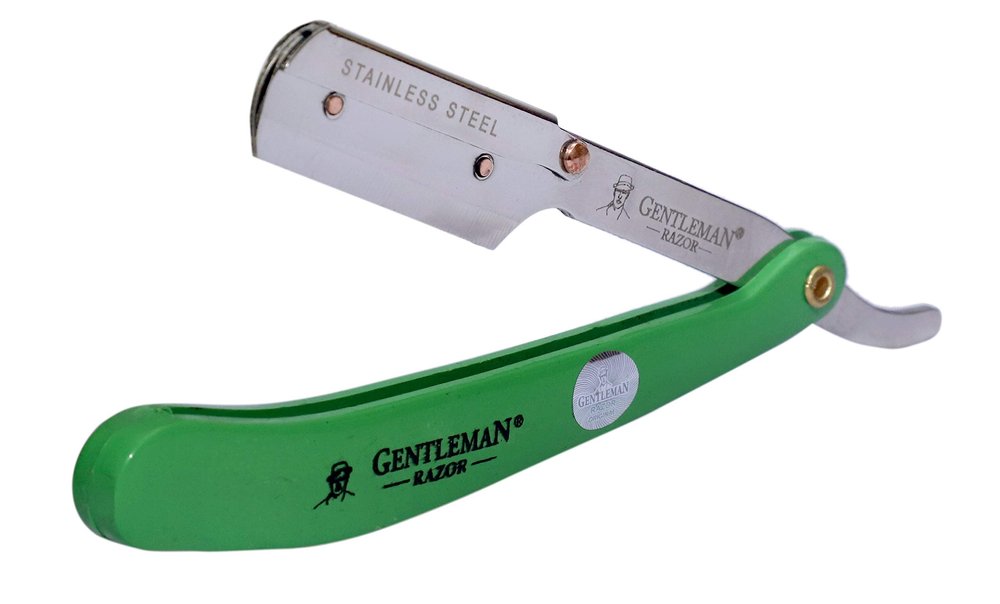Gentleman Razor Stainless Steel Straight Edge Barber Razor For Men Well Balanced Sliding Style Weight (FREE Blade Inside)
