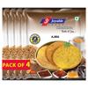 Joyable Khakhra - Ajwain| Dry Chapati | Khakra Fresh Gujarati Namkeen Snacks | Ready To Eat - Roasted - Khakhra Snacks| Vacuum Packed - Pack of 4 (Ajwain - 200 Gms Each) view 1