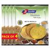 Joyable Khakhra - Methi Masala | Dry Chapati | Khakra Fresh Gujarati Namkeen Snacks | Ready To Eat - Roasted - Khakhra Snacks| Vacuum Packed - Pack of 4 (Methi Masala - 200 Gms Each) view 1