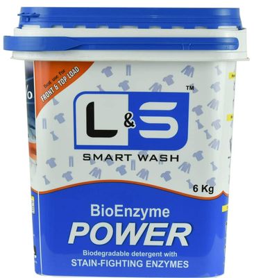 L&S Lila Smart Wash Detergent Powder (6 kg) | for Laundry Wash | Machine Wash | Best for Both : Front Load & Top Load