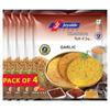 Joyable Khakhra - Garlic | Dry Chapati | Khakra Fresh Gujarati Namkeen Snacks | Ready To Eat - Roasted - Khakhra Snacks| Vacuum Packed - Pack of 4 (Garlic - 200 Gms Each) view 1
