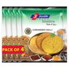 Joyable Khakhra - Coriander Chilli| Dry Chapati | Khakra Fresh Gujarati Namkeen Snacks | Ready To Eat - Roasted - Khakhra Snacks| Vacuum Packed - Pack of 4 (Coriander Chilli - 200 Gms Each) view 1