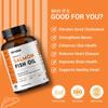 Nirvasa Omega-3 Salmon Fish Oil Capsules (1000mg, 3x60 Softgels) | High-Potency 180mg EPA & 120mg DHA | Supports Heart, Brain, Eye & Bone Health | No Fishy Burps | For Men & Women  Pack of 3 view 4