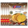 Joyable Khakhra - Chilly Chat| Dry Chapati | Khakra Fresh Gujarati Namkeen Snacks | Ready To Eat - Roasted - Khakhra Snacks| Vacuum Packed - Pack of 4 (Chilly Chat - 200 Gms Each) view 1