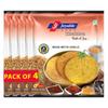 Joyable Khakhra - Mung Methi Garlic| Dry Chapati | Khakra Fresh Gujarati Namkeen Snacks | Ready To Eat - Roasted - Khakhra Snacks| Vacuum Packed - Pack of 4 (Mung Methi Garlic - 200 Gms Each) view 1