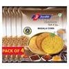 Joyable Khakhra - Masala Corn| Dry Chapati | Khakra Fresh Gujarati Namkeen Snacks | Ready To Eat - Roasted - Khakhra Snacks| Vacuum Packed - Pack of 4 (Masala Corn - 200 Gms Each) view 1