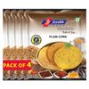 Joyable Khakhra - Plain Corn | Dry Chapati | Khakra Fresh Gujarati Namkeen Snacks | Ready To Eat - Roasted - Khakhra Snacks| Vacuum Packed - Pack of 4 (Plain Corn - 200 Gms Each) view 1