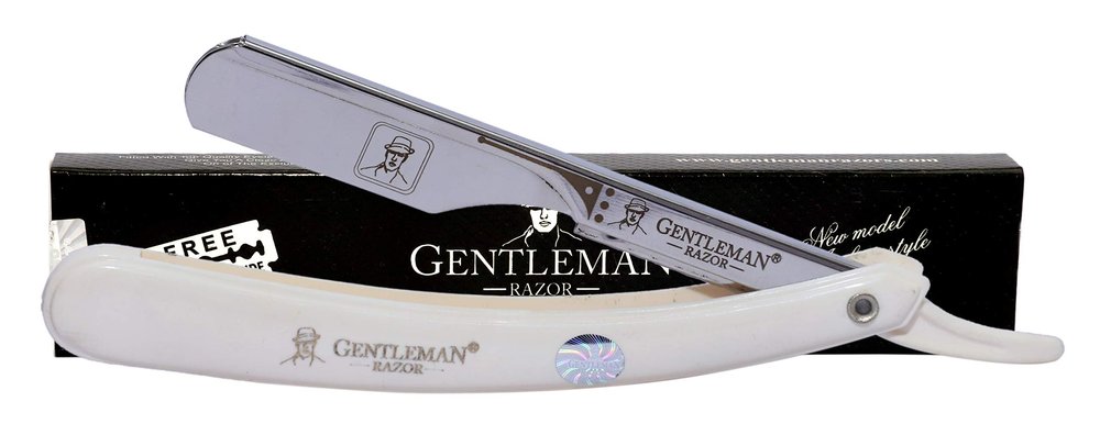 GENTLEMAN Gentleman Razor Stainless Steel Straight Edge Barber Razor For Men Well Balanced Sliding Style Weight, Finely Balanced (FREE Blade Inside)