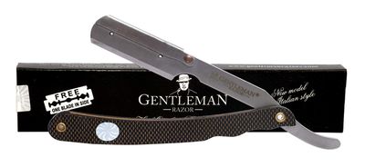 GENTLEMAN wooden look barber razor straight edge stainless steel barber razor barber shop razors professional barber razor - stainless steel straight edge razor ustra razor parker sr1 stainless steel straight razor (FREE Blade Inside)