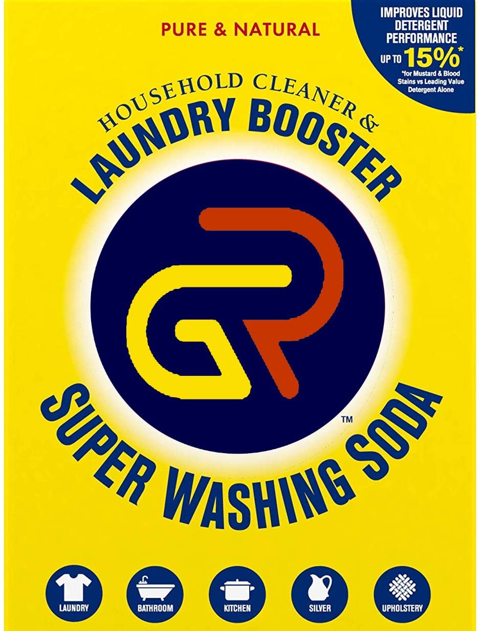 GR Super Washing Soda Detergent Booster & Household Cleaner (490 GRAMS)