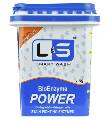 L&S Lila Smart Wash Detergent Powder (3 kg) | for Laundry Wash | Machine Wash | Best for Both : Front Load & Top Load