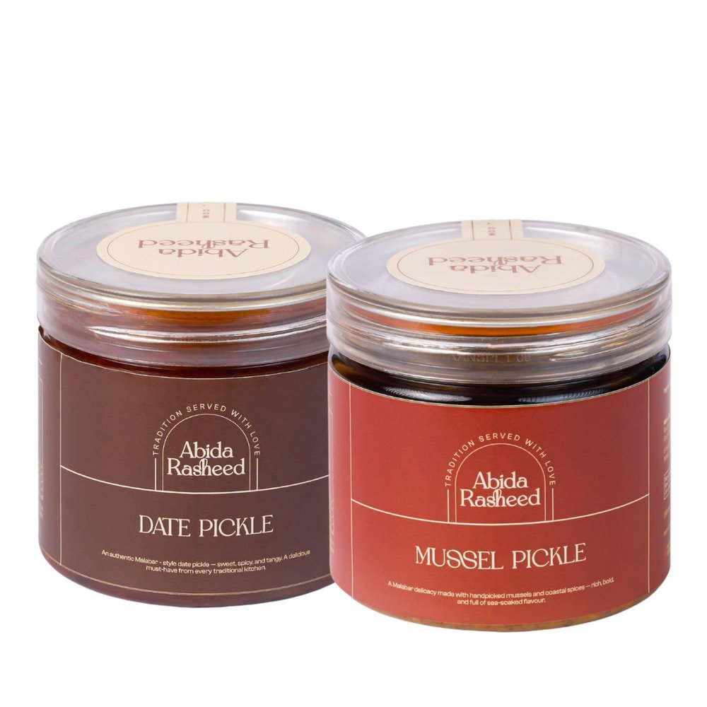 Abida Rasheed's Special Homemade Combo of Date Pickle (200g) and Mussel Pickle (200g)